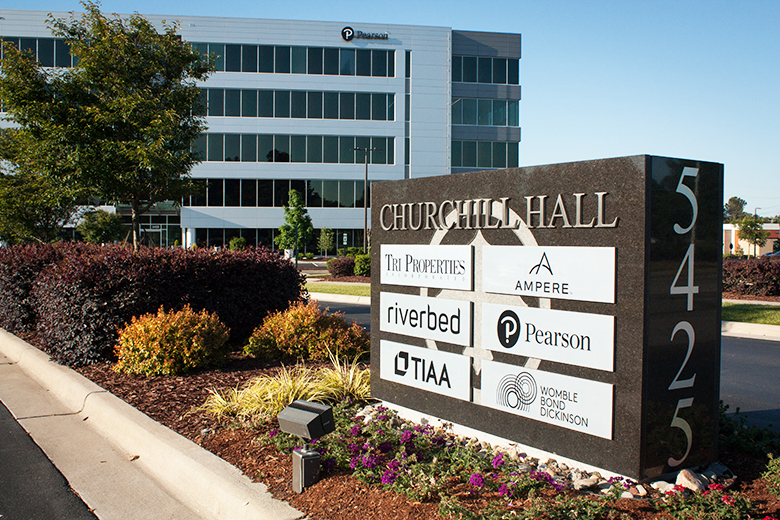 Churchill Hall monument sign
