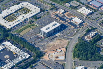 S. Miami and Page Road aerial Durham NC Imperial Center NC